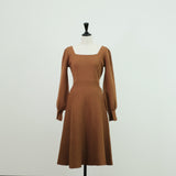 ブリティッシュフレアドレス(ブラウン)／British Flared Dress(brown)